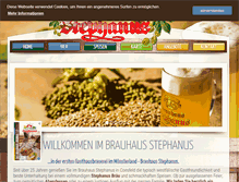 Tablet Screenshot of brauhaus-stephanus.de